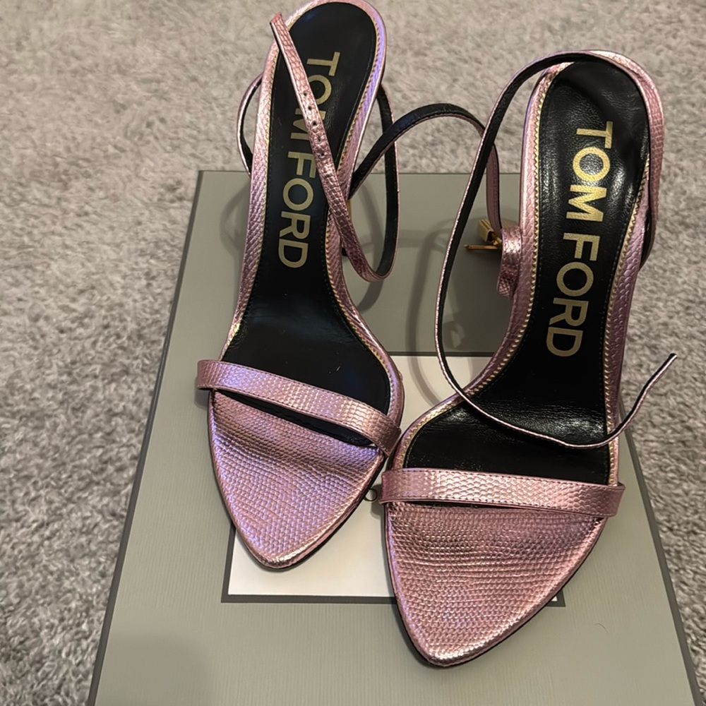 Pink Tom Ford padlock heels